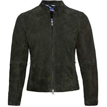 Highmoor Ziegenleder‑Jacke – Dunkelgrün, Größe 48