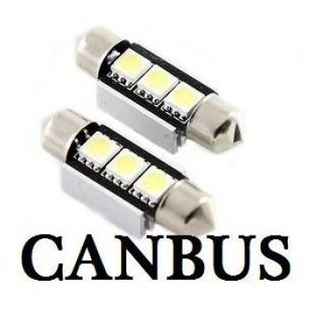 C5W 3-LED Spollampa, 2-Pack (LED, CANBUS)