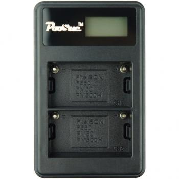 Sony NP-FM500H Battery with LCD Display Charger