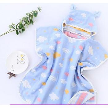 Ropa de Baño Infantil con Capucha de Gasa