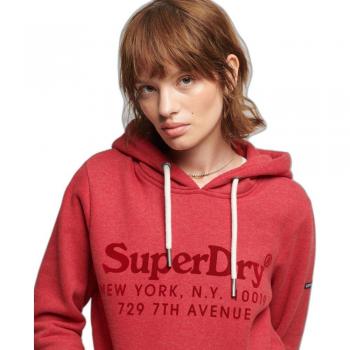 Felpa Vintage Venue Interest Superdry Cappuccio Rich Red Marl 2XS