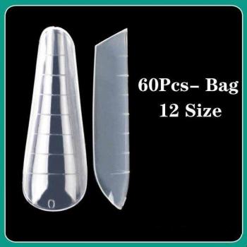 60PCS Quick Build Transparent Dual Form Nail Molds