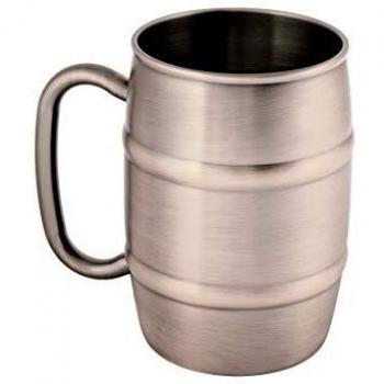 Retro‑Kupfer‑Mug 0,5 L – Edelstahl‑Look