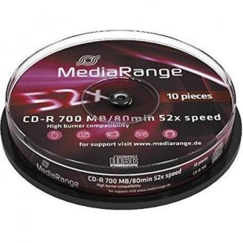 MEDIARANGE CD-R 700MB pastel 10 unidades