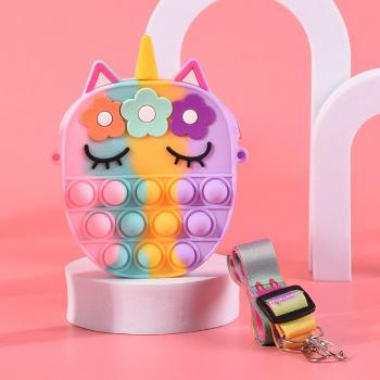 Pop It Unicorn Coin Purse for Kids