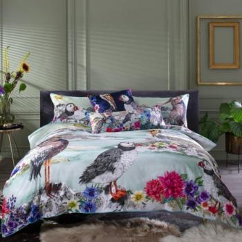 Mountain Lake Elegance Cotton Duvet Set – 100% Pure Cotton, 200 TCM, Digital Print, Piped Trim