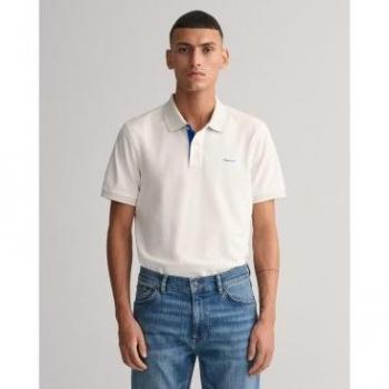 Gant Mens Regular Fit Short Sleeve Contrast Piqué Rugger