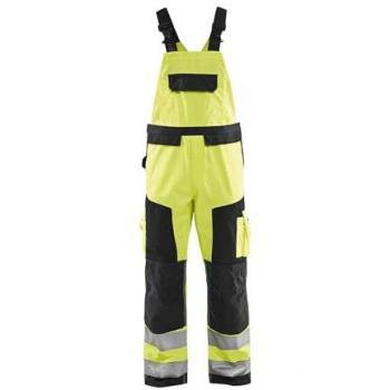 Tenue de travail sans manches jaune fluo et noir 2660