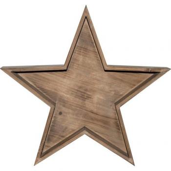 Dekostern „Weihnachtsstern“ aus Holz, 60 × 60 × 6 cm – Quania‑Serie