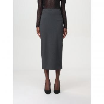 PINKO Grey Pleated Pencil Skirt – Size XS