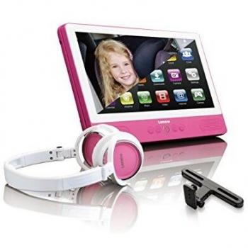 Lenco TDV901 Pink Android Tablet – 9” Touchscreen, Built‑in DVD Player, Dual Storage Ports