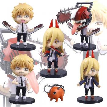 Modèle Gâteau Toppers – Chaîne à Suiveur Chainsaw Man 6pcs