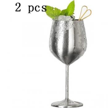Küchenwerkzeug „Rotwein‑Pokal“ 304 Edelstahl – 500 ml – silber-rosegold