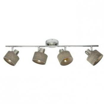 Fabrilamp Nando 4×14 Chrome‑Nickel Gris Spots Orientables
