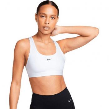 Nike Swoosh Leichter Unterstützung Damen Sport-BH XS Weiß