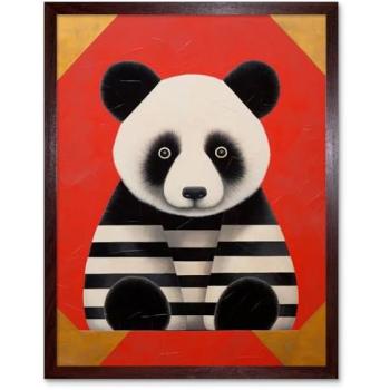 Kids’ Striped Panda Canvas