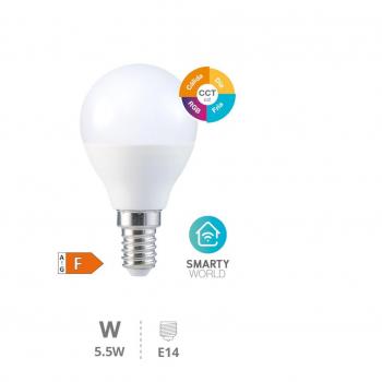 Bombilla LED inteligente 5,5W E14 RGB + CTT