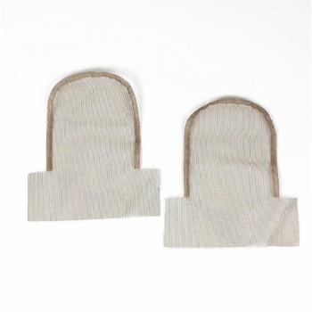 Malla de encaje suizo para hacer pelucas, 4x4 pulgadas, color marrón, 5 unids/bolsa
