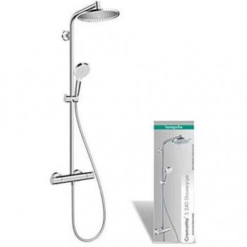 Hansgrohe Crometta S 240 Shower column 1 jet, with Thermostatic mixer, Chrome (27267000)