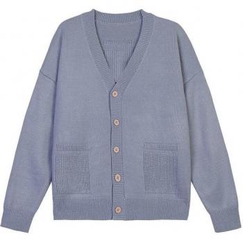 Pull-over décontracté gris à manches longues pour homme, col en v, nouveauté printemps 2022