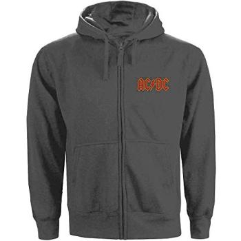 Amped Up Grey Hoodie – AC/DC Logo (Size L)