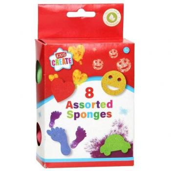 Éponge de Création Artistique Contrastée pour Enfants (Pack de 8)