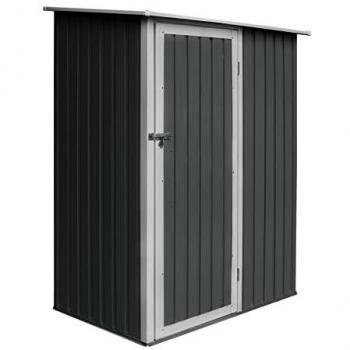 HATTORO P80 Geräteschrank Geräteschuppen Metall-Schrank Metall-Schuppen Garten-Schrank 130 cm x 80cm x 186 cm