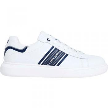 White Pepe Jeans Eaton Classic Trainers for Men UK 10