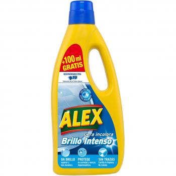 ALEX Cera Incolora Brillo Intenso  850 ml Cera para Suelos