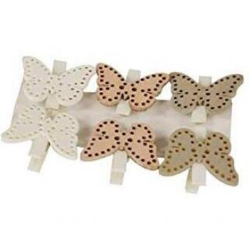 Lorenzon Mini-Mollette – 6 Pezzi “Farfalla”