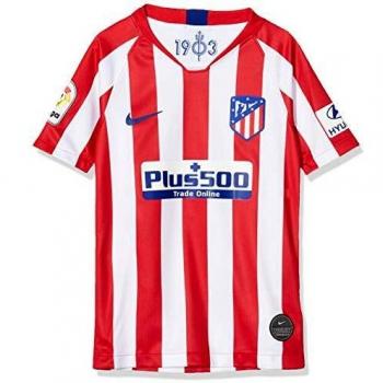 Nike ATM Y NK BRT STAD JSY SS HM T-Shirt de Football Mixte Enfant, Sport Red/White/(Deep Royal Blue) (Full Sponsor), FR (Taille Fabricant : S)