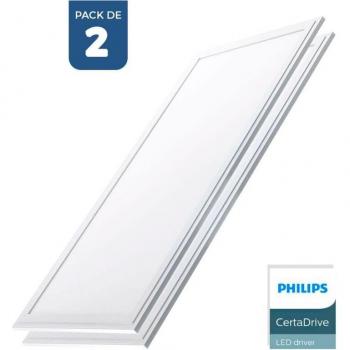 Barça LED 2‑paneles 120×30 cm – Blanco Cálido, 44 W Philips