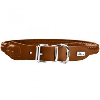HUNTER Elchleder Halsband für Hunde Rund & Soft