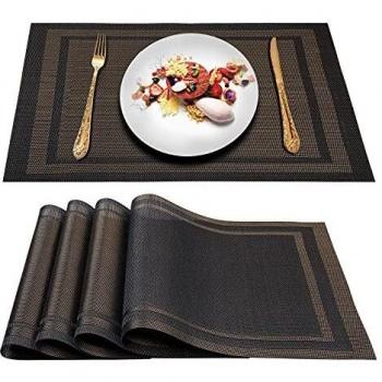 Non‑Slip Vinyl Placemats 4 Pack