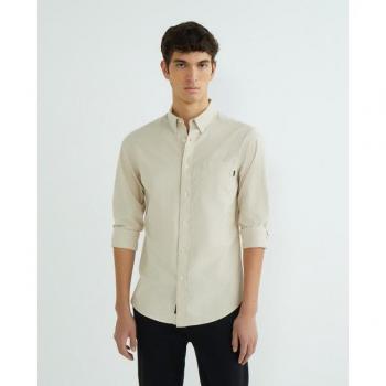 Camicia A Maniche Lunghe Slim Fit Dockers Oxford Lucente M