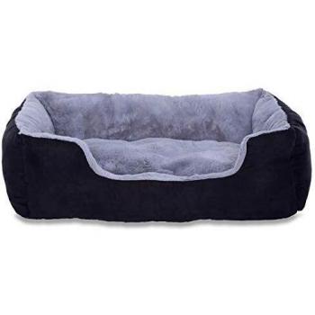 Lionto Panier pour chien chien panier chien avec coussin 60x48 cm gris/noir