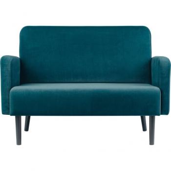 Canapé Lisoa 2 places – couleur vert avec accents noirs