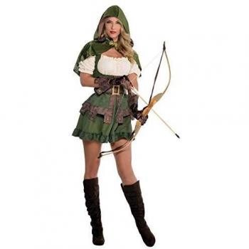 Characters Déguisement Archer Sexy Femme, Vert/Brun/Blanc, Taille M
