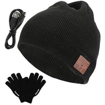 Anpress Wireless Music Beanie Hat with Mic for Men and Women
