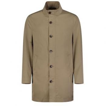 ROY ROBSON Herren Mantel – Beige, Mikrofaser, Unifarben, Pop-Design