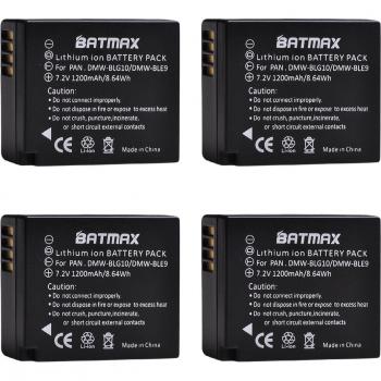 2 x 1200mAh DMW-BLG10 Batteries with LCD Dual USB Charger for Panasonic LUMIX GF5 GF6 GX7 LX100 GX80 GX85
