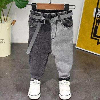 Pantalons Enfant Ceinture Denim