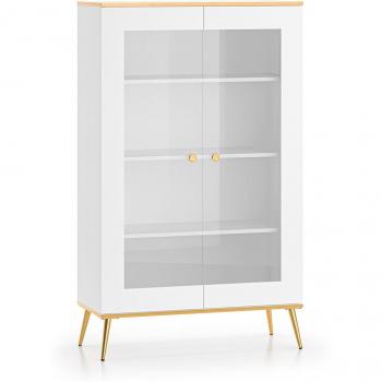 Vaisselier Zora 2 portes 92 x 40 x 152cm Blanc