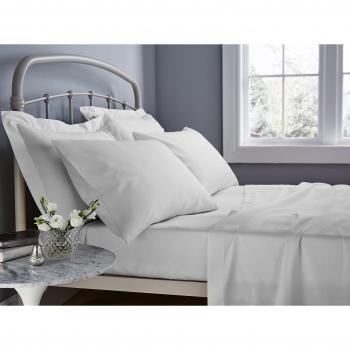 Catherine Lansfield Premium 500 Thread Count Easy Care Flat Sheet – White