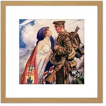 Canada's Heroic Embrace – 8x8 Light Oak Wall Art