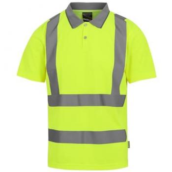 Hi-Vis Class 2 Yellow Polo Shirt – Medium