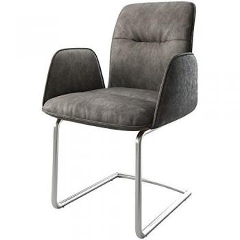 Cantilever Vinja-Flex anthrazit vintage cantilever rond acier inoxydable