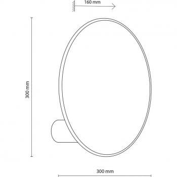 TK Lighting Jute Shade Wall Lamp, Ø 30 cm