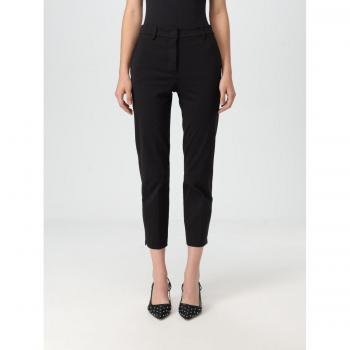 Pantaloni cropped donna Hanita in misto cotone nero Taglia 46