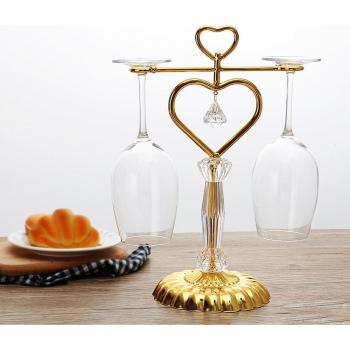 Upside Down Heart-Shaped Wine Glass Holder Rack wx6281719